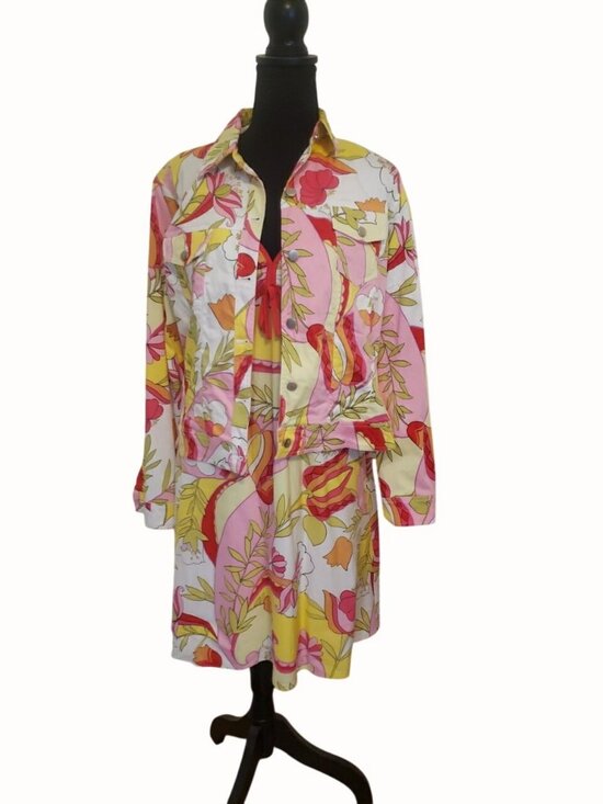 Tori Richard Dresses & Skirts - Tori Richard Honolulu Dress Jacket Set Womens 10 Dress 12 Jacket Tropical Cotton
